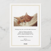 クラシック縁どDouble Photo Layout Christmas 箔シーズンカード (裏面)