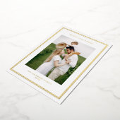 クラシック縁どDouble Photo Layout Christmas 箔シーズンカード (回転した状態)