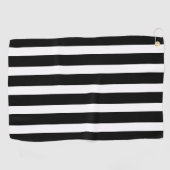 クラシック縦ストライプの白 ゴルフタオル (横)