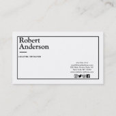 クラシック署名標準 名刺 (裏面)