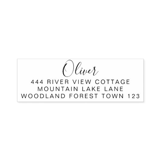 クラシック署名白黒プエレガントライシンプルン セルフインキングスタンプ (デザイン)