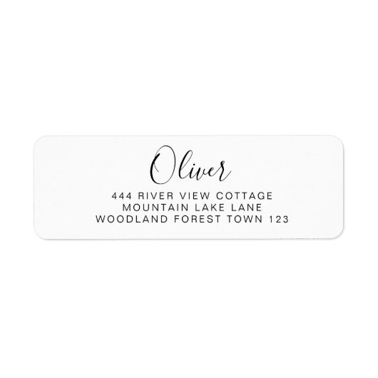 クラシック署名白黒プエレガントライシンプルン ラベル (正面)