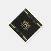 クラシック美しいアールデコ結婚ナプキンス スタンダードカクテルナプキン (角)