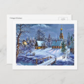 クラシック美しいヴィンテージのクリスマス写真 シーズンポストカード (正面/裏面)
