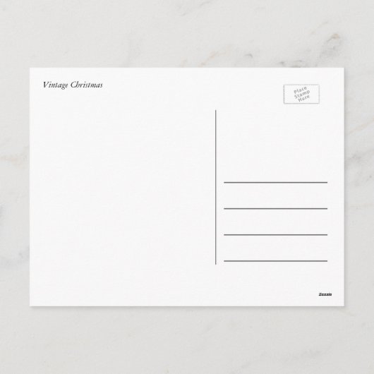 クラシック美しいヴィンテージのクリスマス写真 シーズンポストカード (裏面)