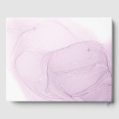 クラシック美しい紫の蓮と色の結婚香り ゲストブック (裏面)