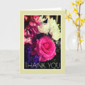 クラシック美しい!特殊サンキューカード カード (黄色い花)