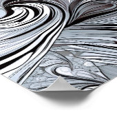 クラシック美しい：黒モダン白の女性 ポスター (角)