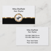 クラシック美容師名刺デザイン 名刺 (正面/裏面)
