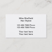 クラシック美容師名刺デザイン 名刺 (裏面)