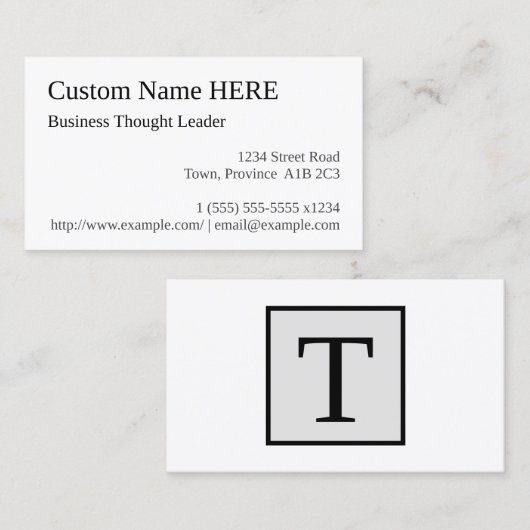 クラシック考え業務リーダー名刺 名刺 (正面/裏面)