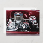 クラシック自動車エンジンはがき ポストカード (正面/裏面)