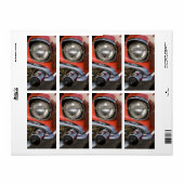 クラシック自動車クロム部品とヘッドライト ラベル (フルシート)