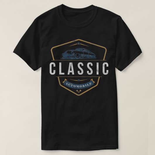クラシック自動車ヴィンテージ車 Tシャツ (デザイン正面)