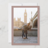 クラシック自然ニュートラル写真エレガントな結婚式 セーブザデート (裏面)