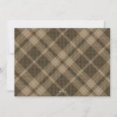 クラシック自然Plaid Monogram Photo Christmas シーズンカード (裏面)