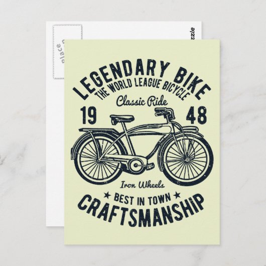 クラシック自転車の伝説的なバイク技巧 ポストカード (正面/裏面)
