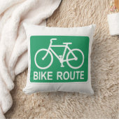クラシック自転車ルート標識 クッション (ブランケット)