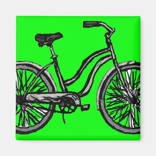 クラシック自転車・ラインスケッチ製品 マグネット (正面)
