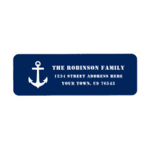 クラシック航海のいかりネイビーブルーアドレス