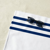 クラシック航海のいかりファミリービーチハウスホワイト ビーチタオル (インサイチュ)