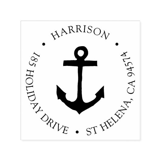 クラシック航海のいかり差出人住所 セルフインキングスタンプ (デザイン)