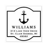 クラシック航海のいかり枠差出人住所 セルフインキングスタンプ (デザイン)