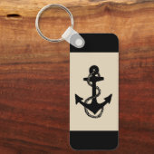 クラシック航海のいかり+ロープ |キーチェーン キーホルダー (正面)