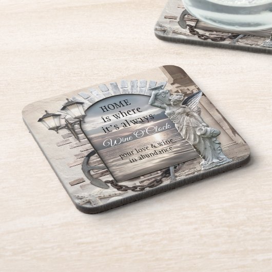 クラシック航海のイタリアンワインコースター コースター (左側)