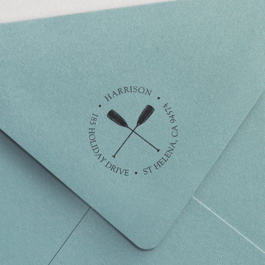 クラシック航海のオール差出人住所 セルフインキングスタンプ