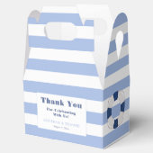 クラシック航海のネイビーブルーストライプホワイト結婚ズ フェイバーボックス (オープン)