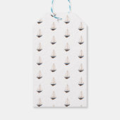 クラシック航海の帆船カスタム赤ちゃんシャワー ギフトタグ (裏面)