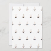 クラシック航海の帆船ベイビーシャワー 招待状 (裏面)