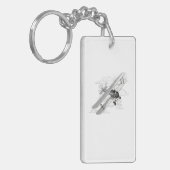 クラシック航空バイプレーン キーホルダー (正面左)