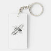 クラシック航空バイプレーン キーホルダー (裏面)