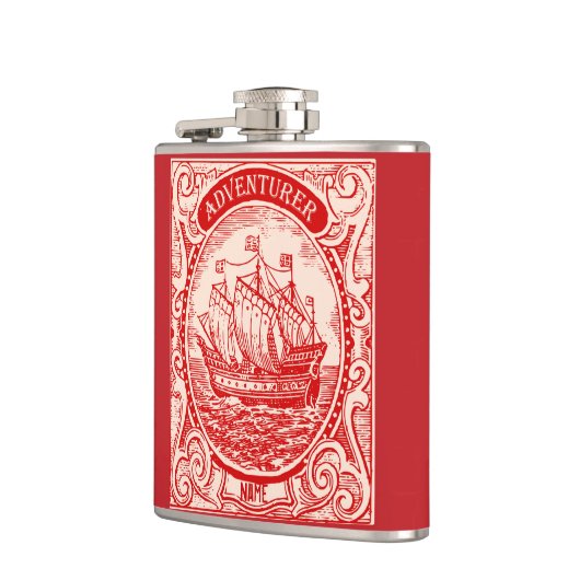 クラシック船アンティークヴィンテージ海洋冒険家 フラスク (左)