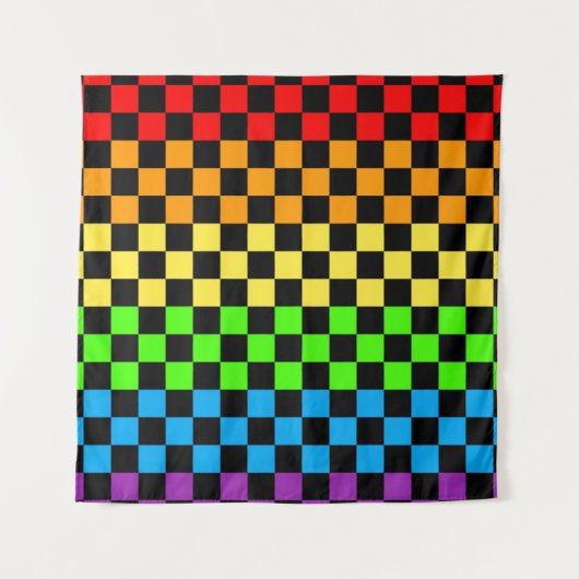 クラシック色数々のの市松模様にデザイン背景 タペストリー (正面)