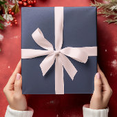 クラシック色 – クラシック濃い青 – 無地の 転が ラッピングペーパー