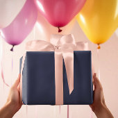 クラシック色 – クラシック濃い青 – 無地の 転が ラッピングペーパー