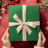 クラシック色 – クラシック緑 – 無地の 転が ラッピングペーパー