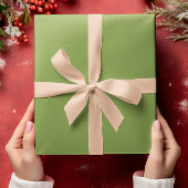 クラシック色 – ソフトグリーン無地の転が-  ラッピングペーパー