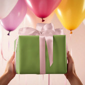 クラシック色 – ソフトグリーン無地の転が-  ラッピングペーパー