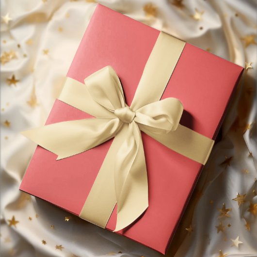 クラシック色 – ソフトレッド無地の転が- ラッピングペーパー