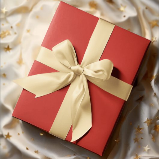 クラシック色 – 明るい赤無地の転が-  ラッピングペーパー