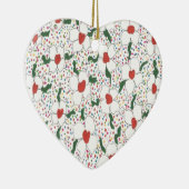 クラシック花の模様 セラミックオーナメント (右)