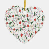 クラシック花の模様 セラミックオーナメント (正面)