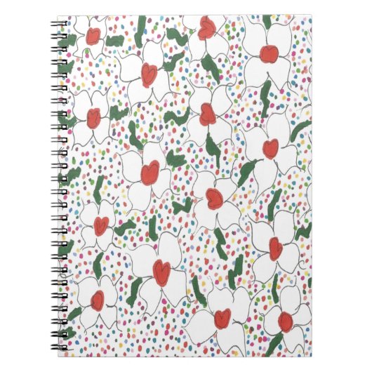 クラシック花の模様 ノートブック (正面)