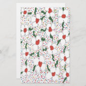 クラシック花の模様 便箋 (正面/裏面)