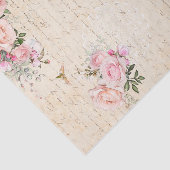 クラシック花模様と文字オンパーチメント 薄葉紙 (詳細)