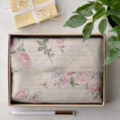 クラシック花模様と文字オンパーチメント 薄葉紙 (ギフト)